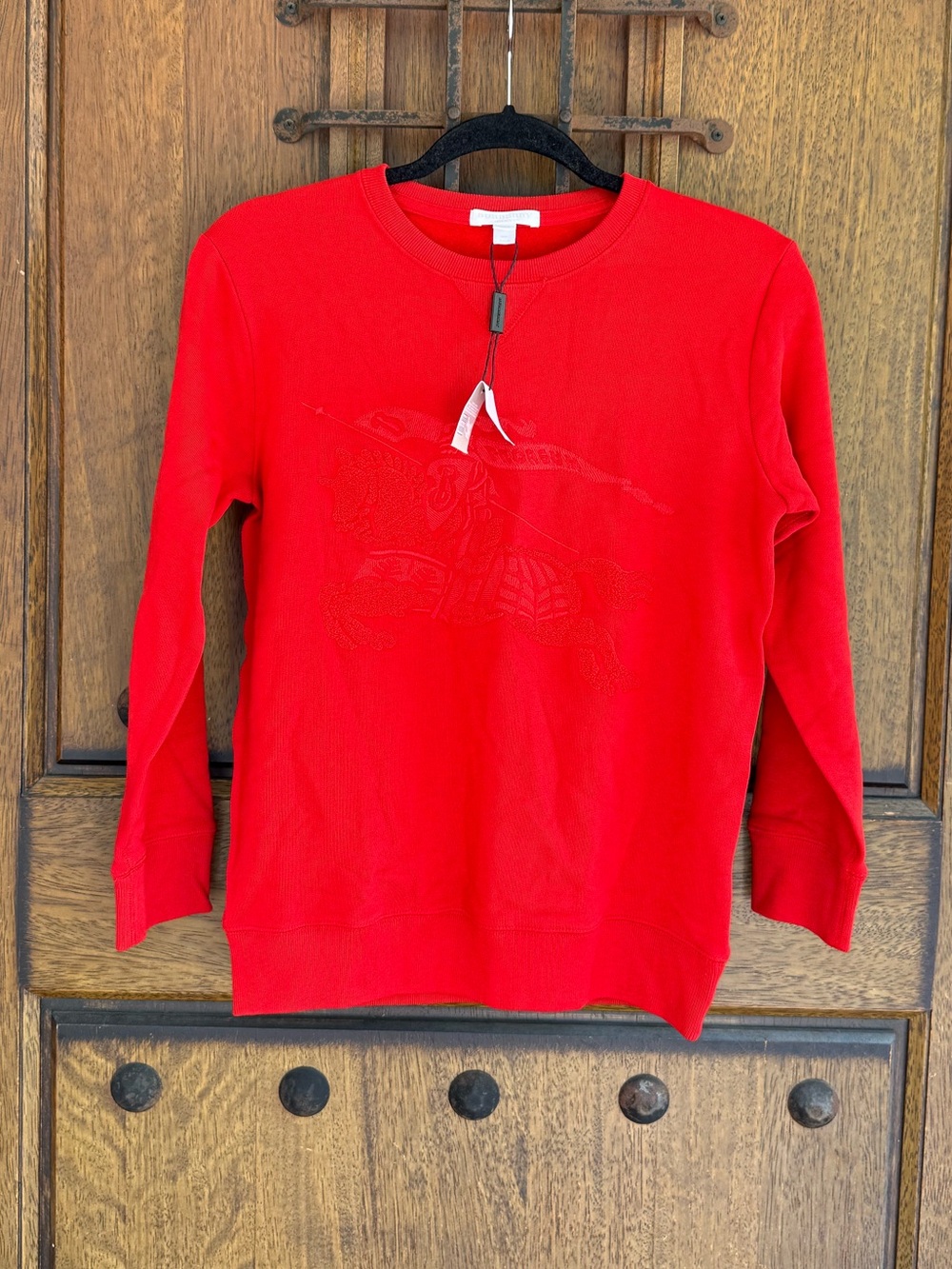 Burberry Red Cotton Crewneck Sweatshirt 12 year kids/ petite